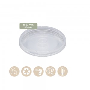 PP-Becher für Speisenbecher und Suppenbecher Ø 97mm Kaltes & Warmes 105-02-0101
