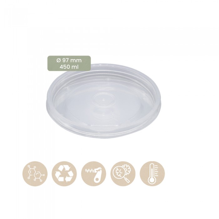 PP-Becher für Speisenbecher und Suppenbecher Ø 97mm Kaltes & Warmes 105-02-0101