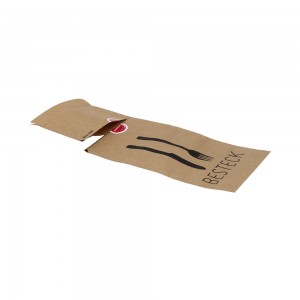 108-06-0043 Bestecktasche aus Papier mit Selbstklebestreifen und Aufreißperforation