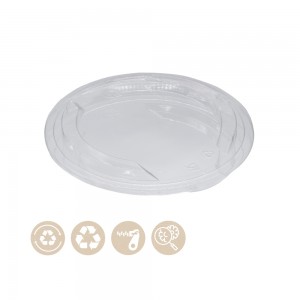 rPET-Deckel für BIO Menü- und Salatbecher für Kaltes 102-02-0046