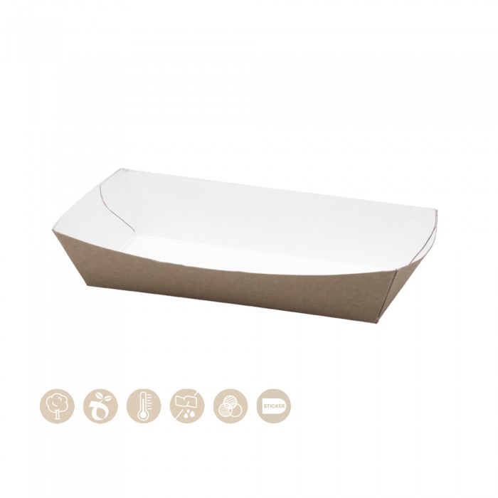 BIO Schale - Tray offen aus Papier 105-01-0053