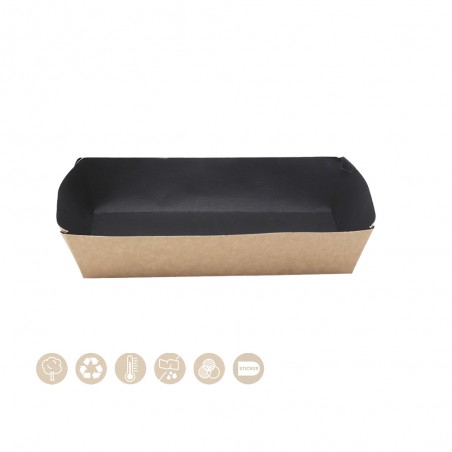 BIO Schale - Tray offen schwarze Innenseite 105-01-0188