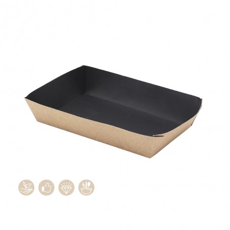 BIO Schale - Tray offen schwarze Innenseite 105-01-0188