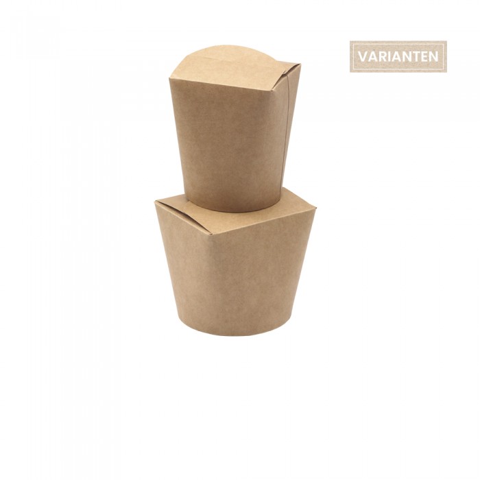 BIO Foodbox mit Faltdeckel rund aus Papier 105-02-0024, 105-02-0026