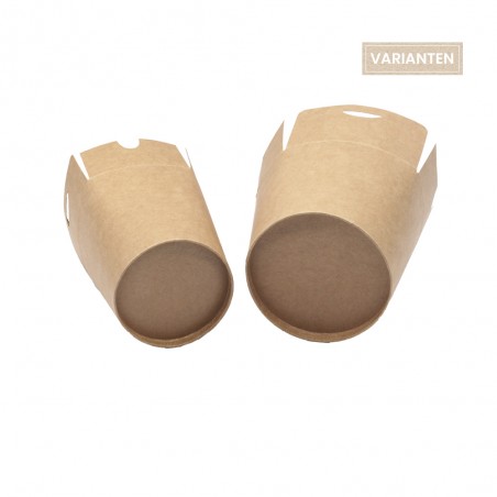 BIO Foodbox mit Faltdeckel rund aus Papier 105-02-0024, 105-02-0026